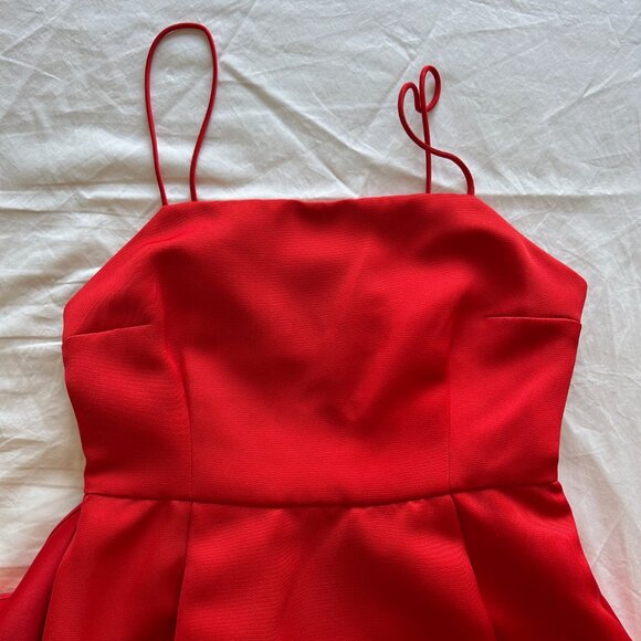 Tracy Reese Black Label Red Evening Gown Dress - Picture 4 of 7